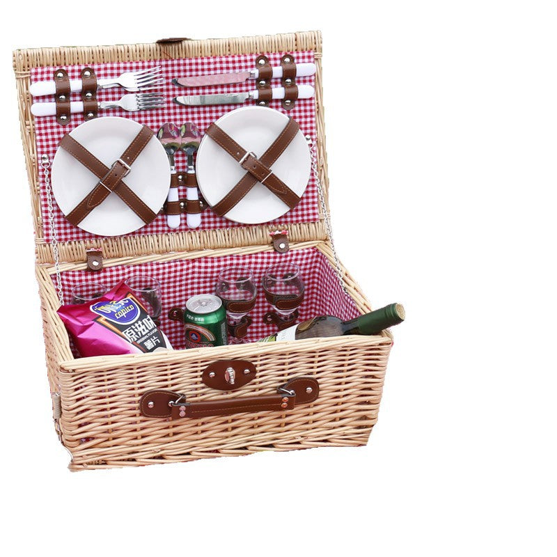 Women's picnic basket with integrated cutlery set and cooling compartment Stornfield