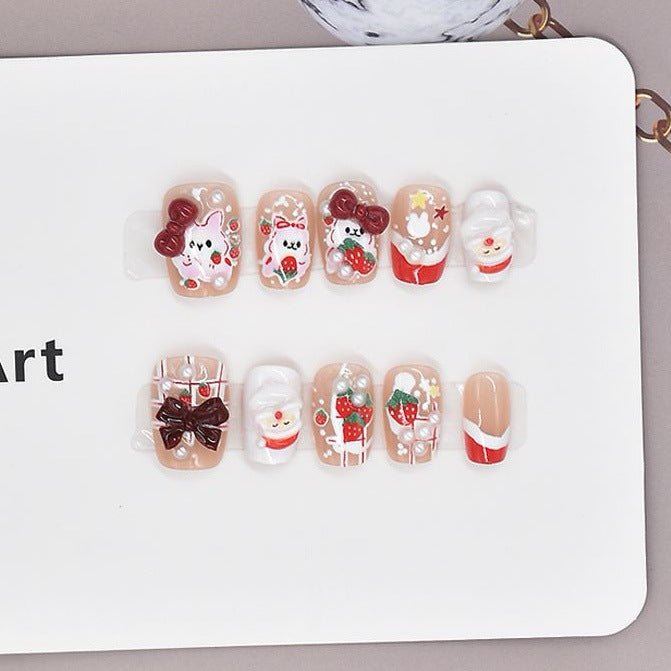 Festive Character-Themed Press-On Nail Set Stornfield