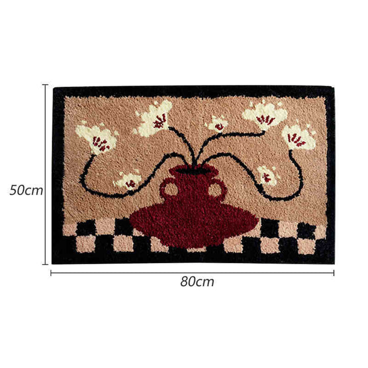 Artistic Floral Design Entrance Mat for Home