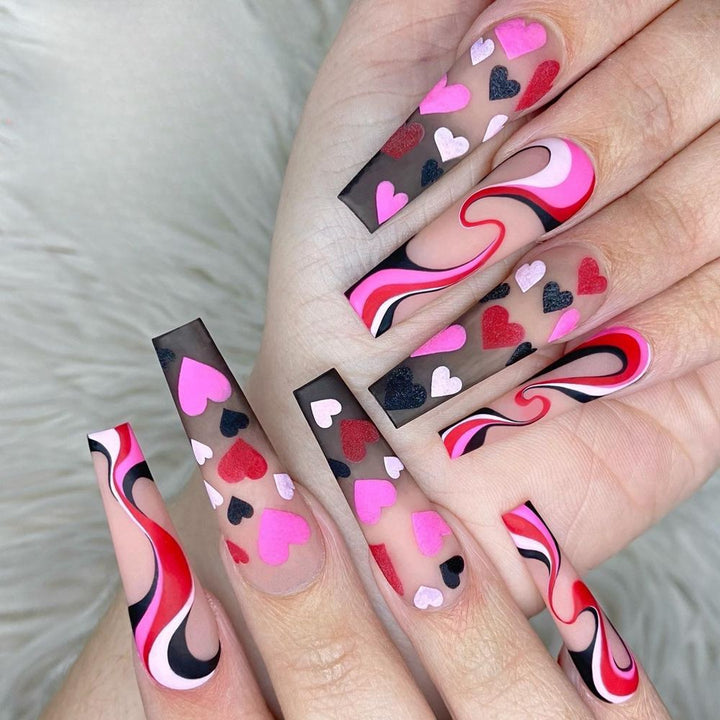 Creative Heart Pattern Art Nails Stornfield