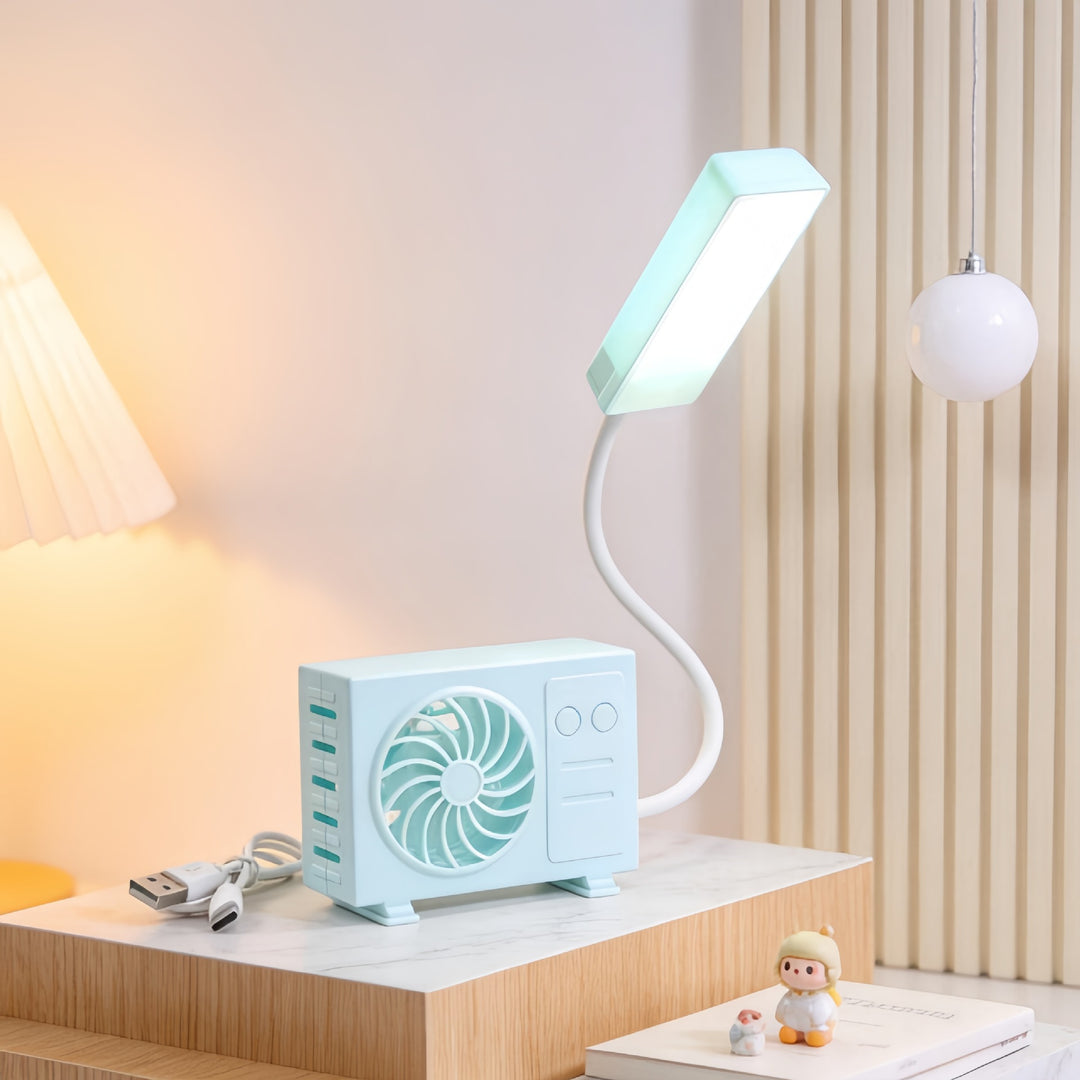 Women's table lamp with integrated USB fan Stornfield