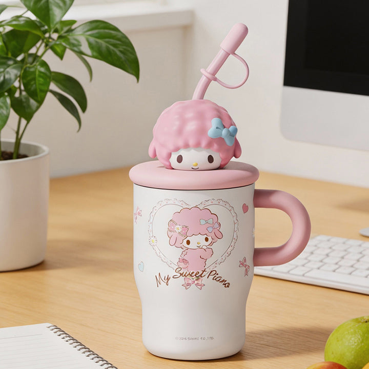 Ladies drinking cup with creative lid and straw Stornfield