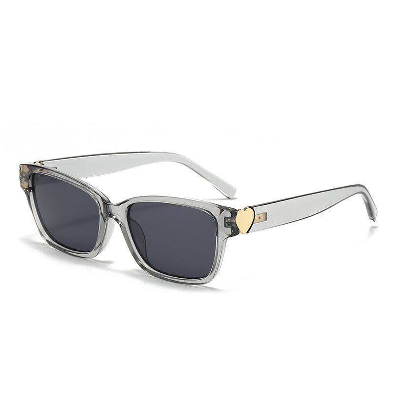 Women's fashionable square sunglasses with heart accents Stornfield
