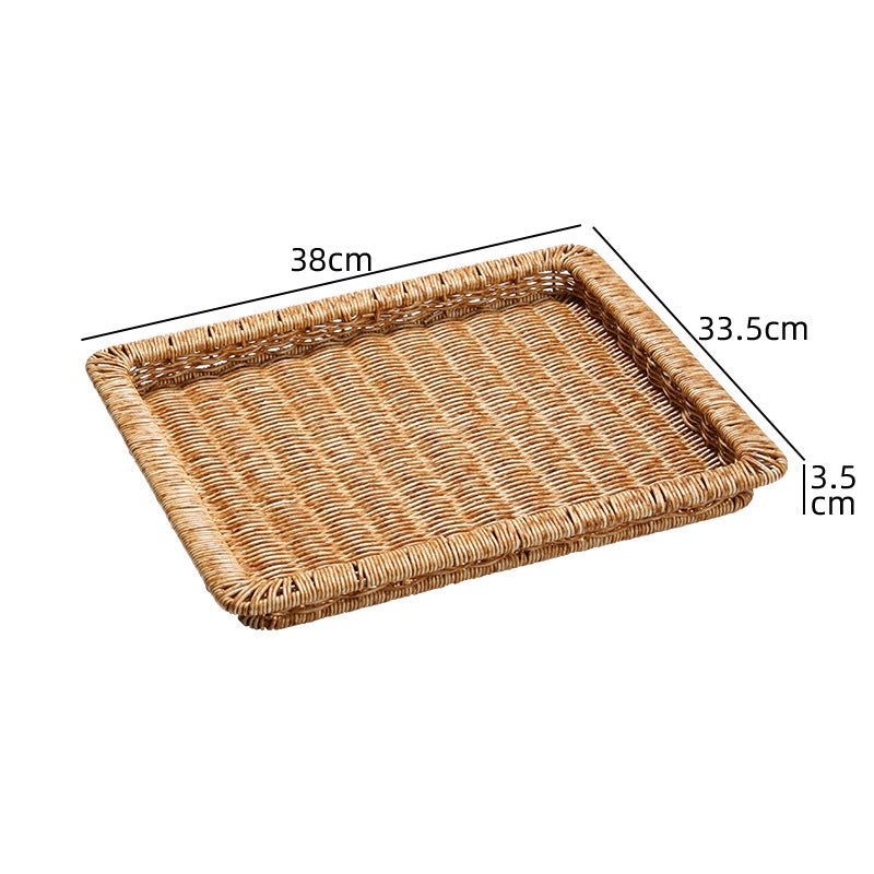 Unisex Rectangular Storage Basket made of braided rattan Stornfield
