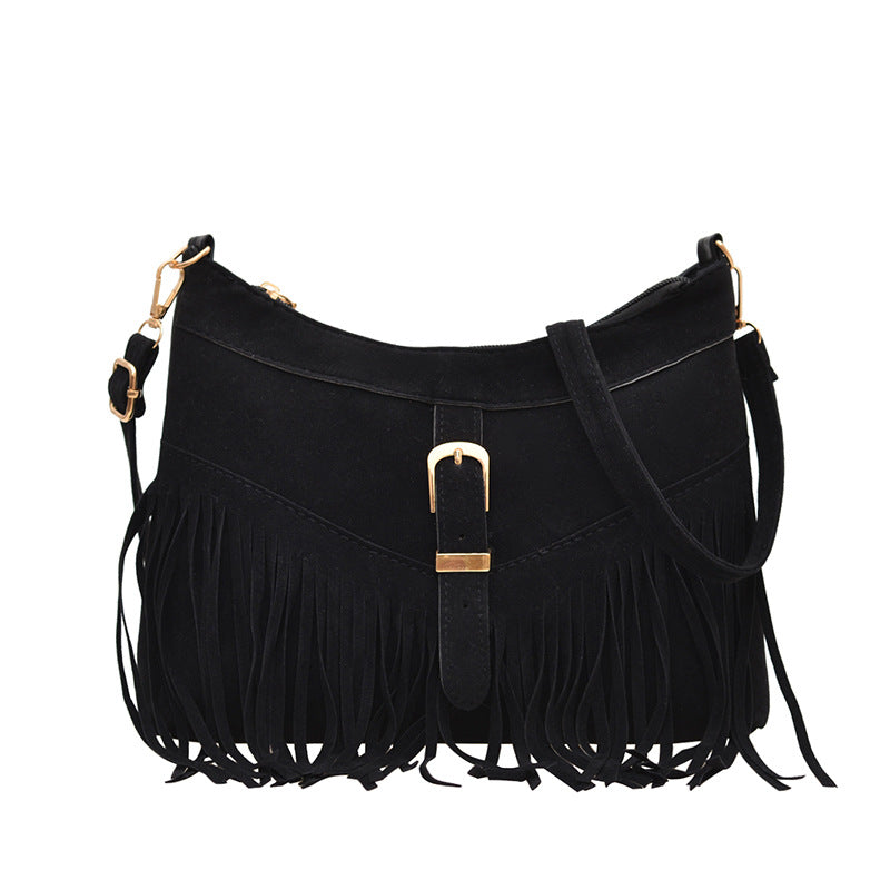 WoSuede Fringe Crossbody Bag Stornfield