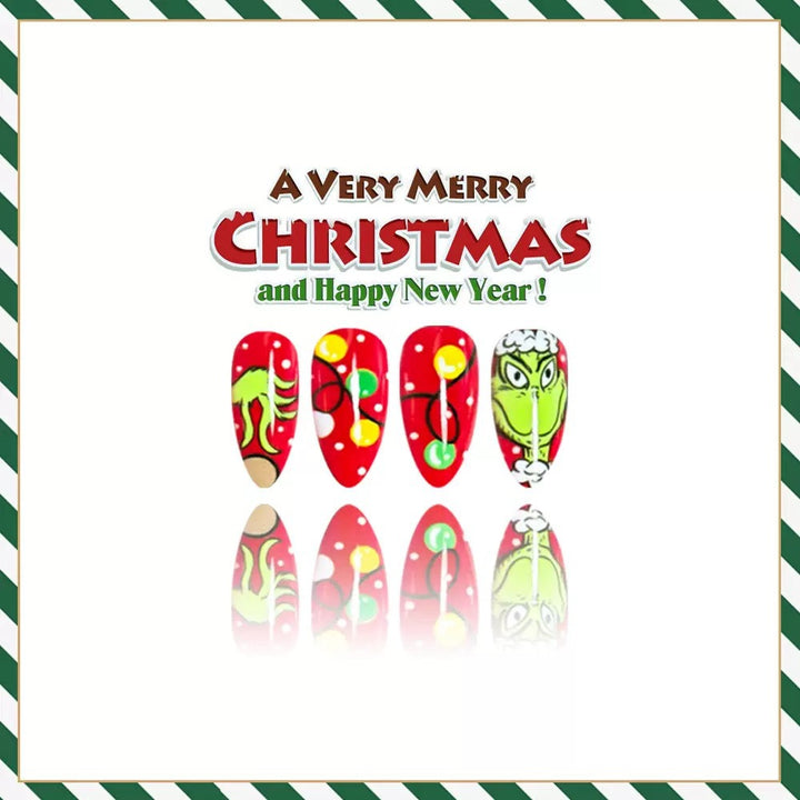 Artificial nail set with creative Christmas motifs Stornfield