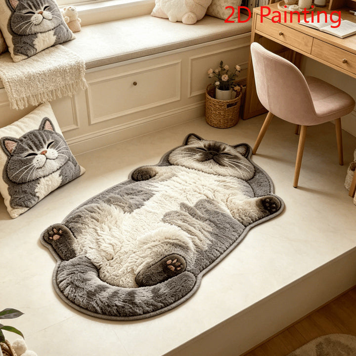 Cute Cat-Shaped Bath Mat
