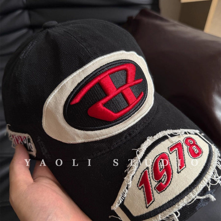 Men's Distressed Graphic Logo Baseball Cap Stornfield