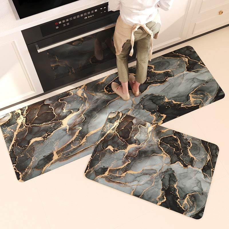 Luxurious Marble Design Kitchen Comfort Mat