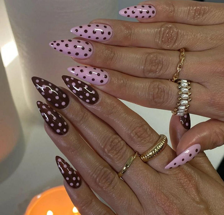 Artistic Polka Dot Nail Enhancements Stornfield