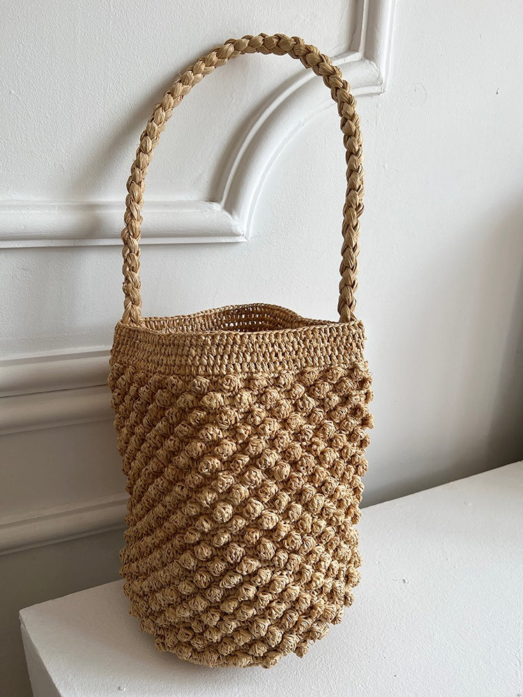 Handcrafted Leisure Bag Made of Woven Straw Stornfield