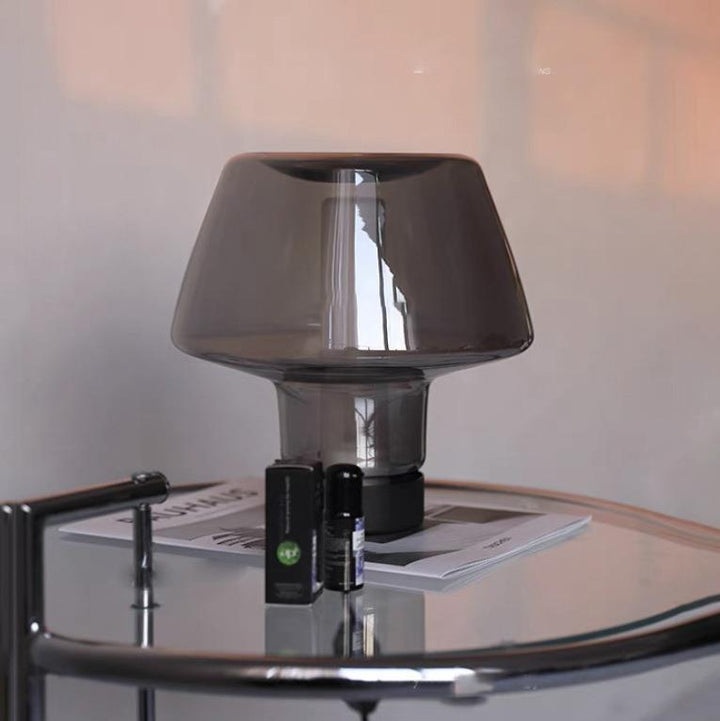 Artistic Table Lamp with Unique Transparent Shade