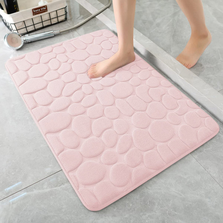 Plush Tropical Leaf Bath Mat for Bathroom