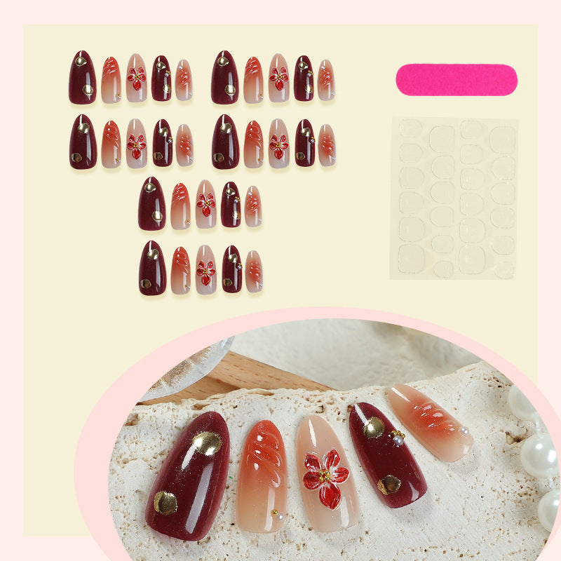 Artistic Floral-Accent Press-On Nail Collection