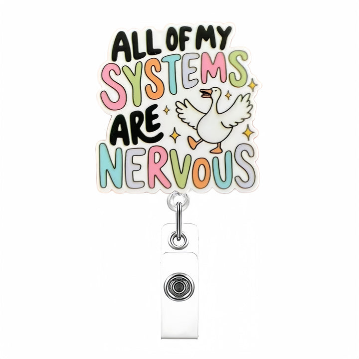 Expandable badge holder with anatomical heart pendant