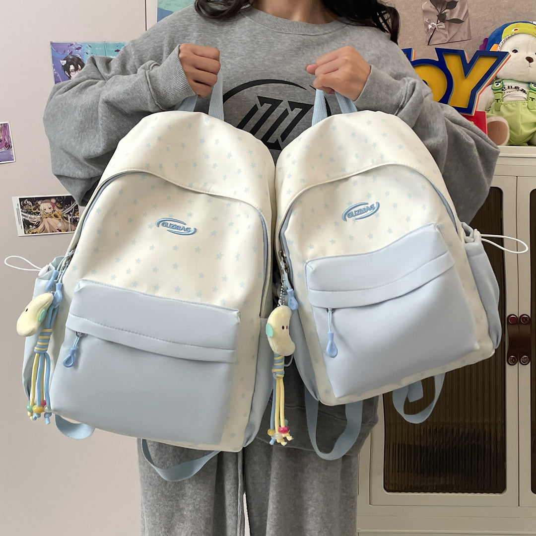 Stylish Printed Backpack with Fun Character Accents Stornfield
