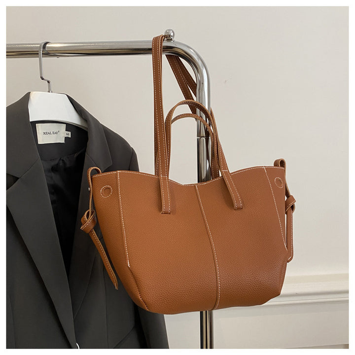 Textured Leather Everyday Tote Bag Stornfield