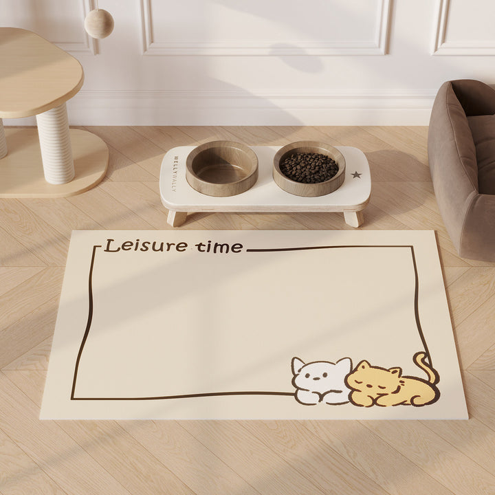 Cat-Themed Feeding Mat