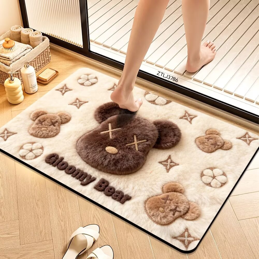 Plush Cartoon Themed Bath Mat Stornfield