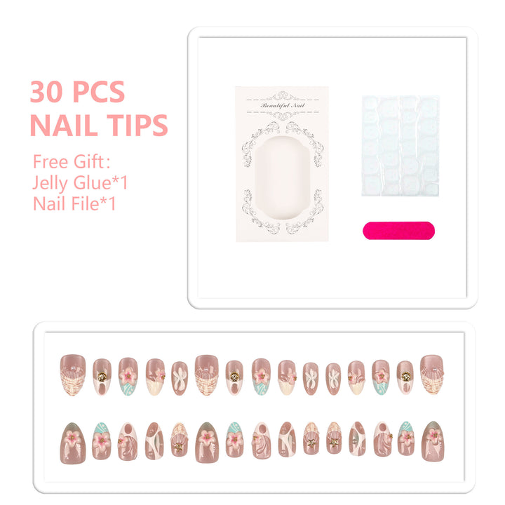 Artistic Floral Acrylic Nail Set