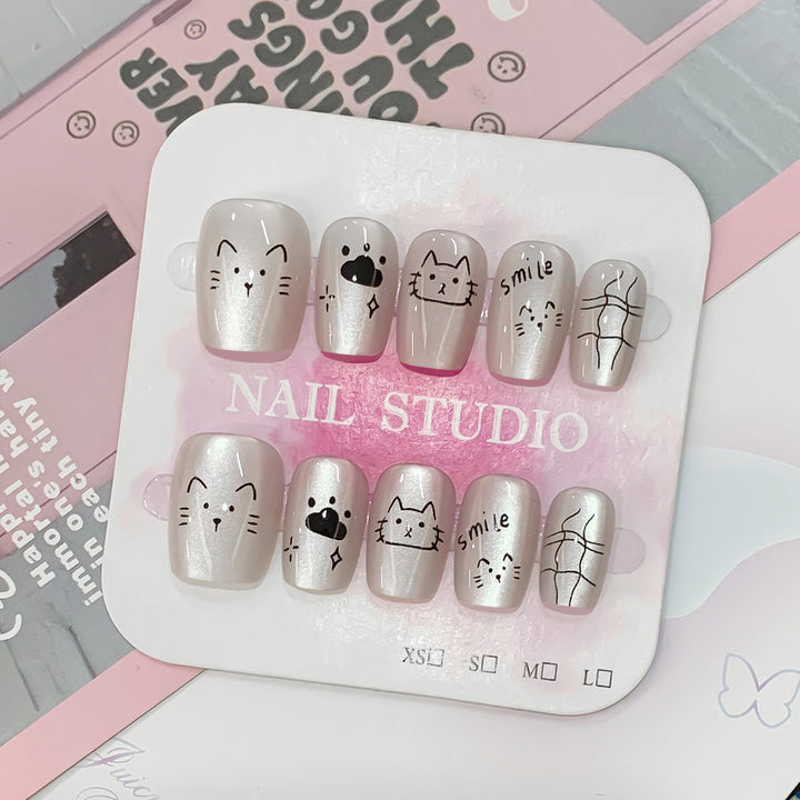 Creative Nail Art Set with Cat Designs Stornfield