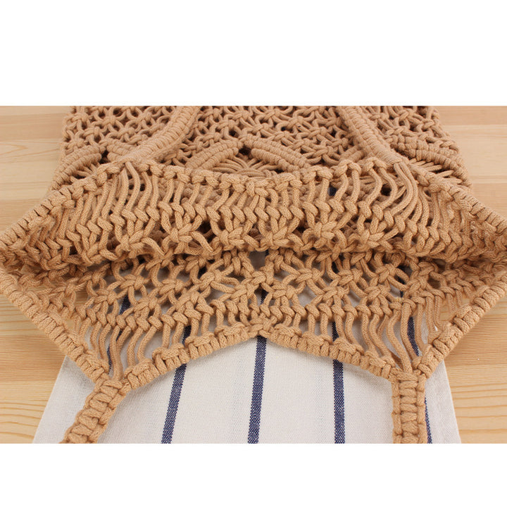 Macrame Tote Bag with Decorative Fringes Stornfield