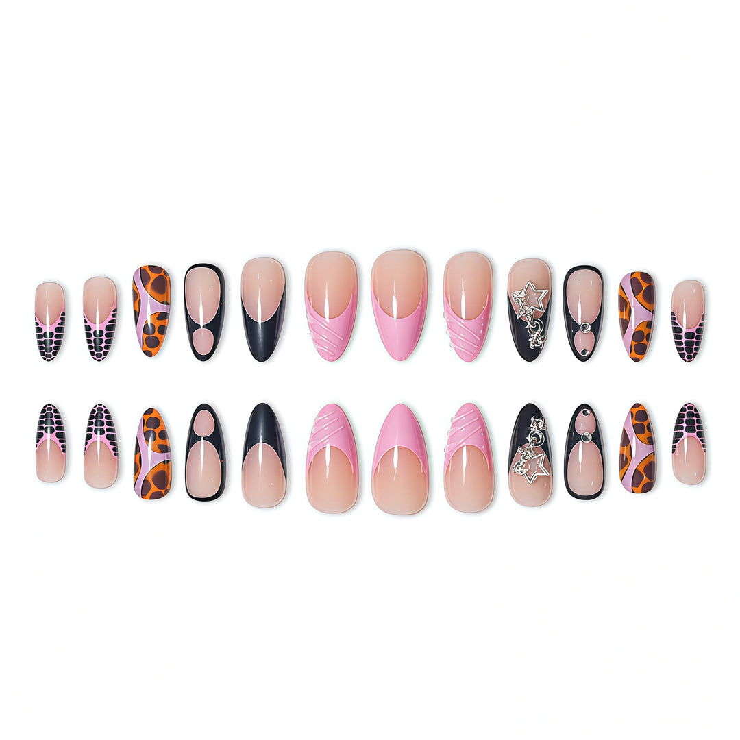Stylish Abstract Press-On Nail Extensions Stornfield