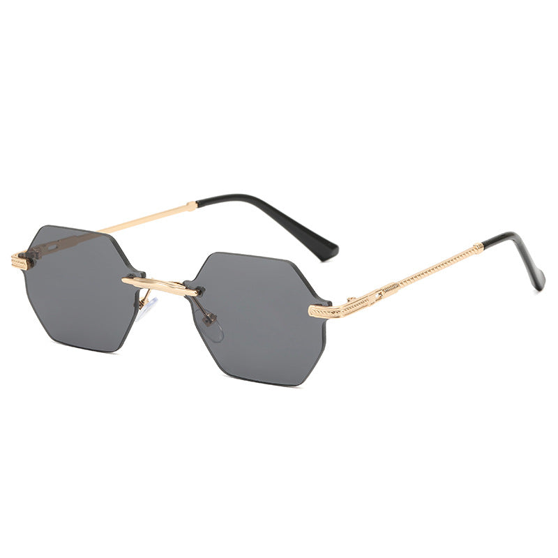 Women's hexagonal designer sunglasses with high-quality metal frame Stornfield