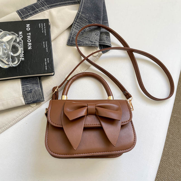 Bow-Accent Structured Handbag