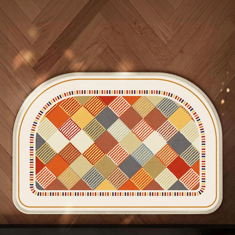 Non-Slip Geometric Pattern Kitchen Mat