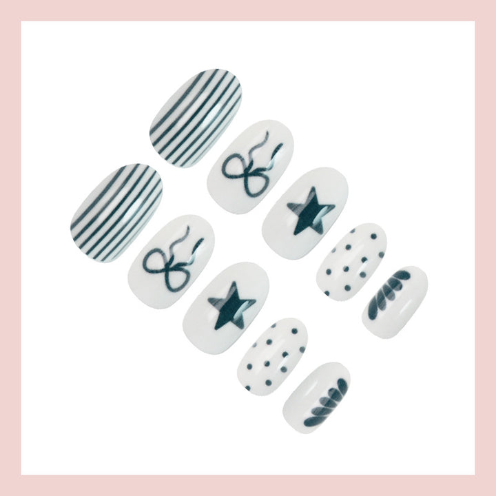 Nail art set with modern graphic patterns and stylish accents Stornfield