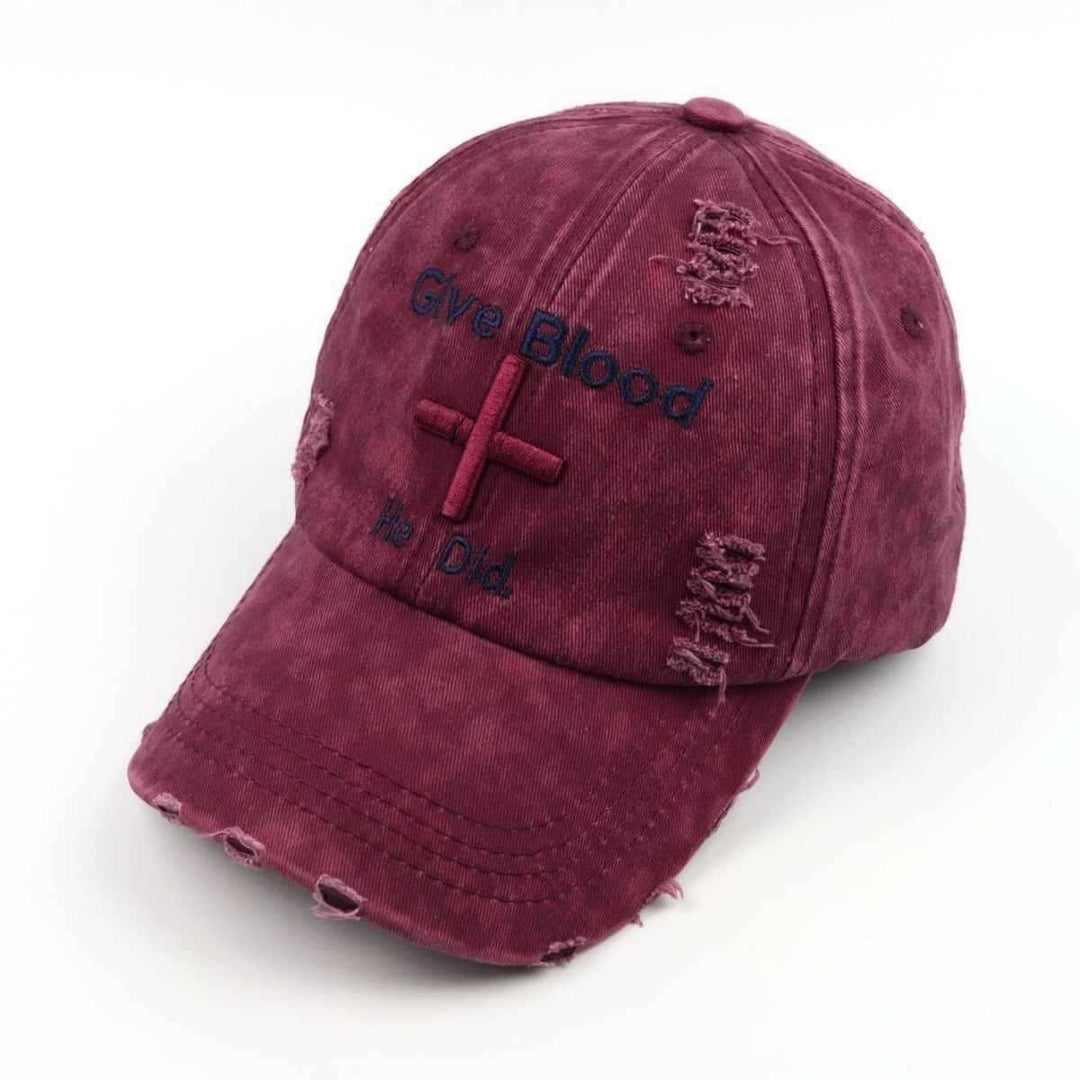 Women's Distressed Graphic Baseball Cap with Inspirational Message Stornfield