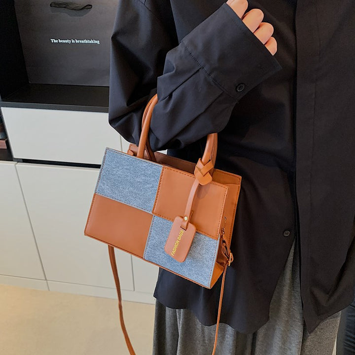 Geometric Patterned Handheld Tote Bag Stornfield