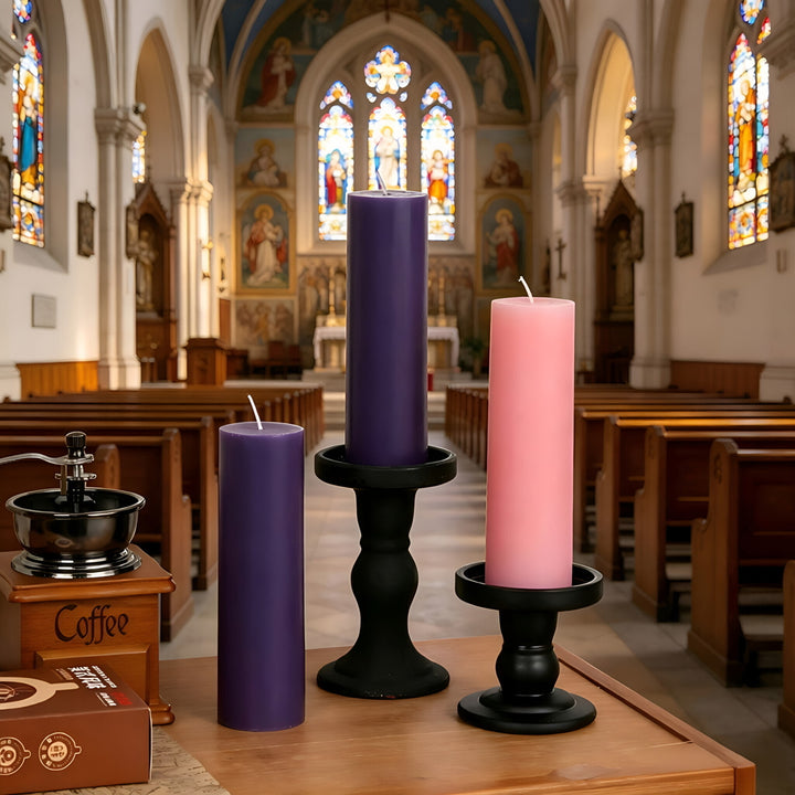 Straight Cylinder Pillar Candle Long-Burn Unscented Home Decor