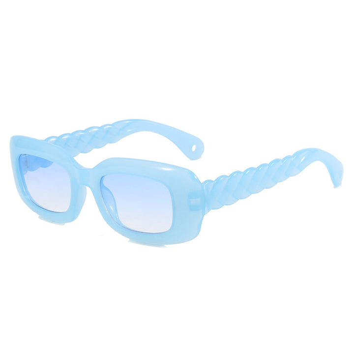 Women's fashionable square sunglasses with unique twisted temple design Stornfield