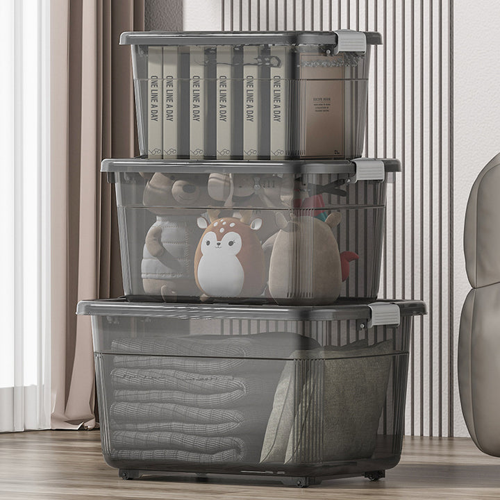Unisex practical and stackable storage box with wheels Stornfield