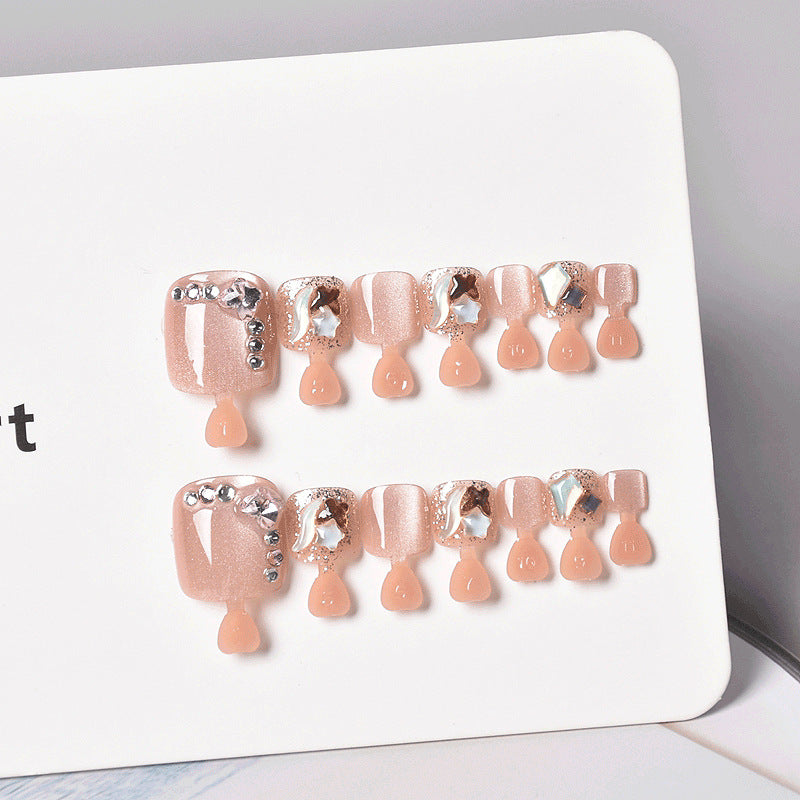 Decorative Press-On Pedicure Nail Set Stornfield