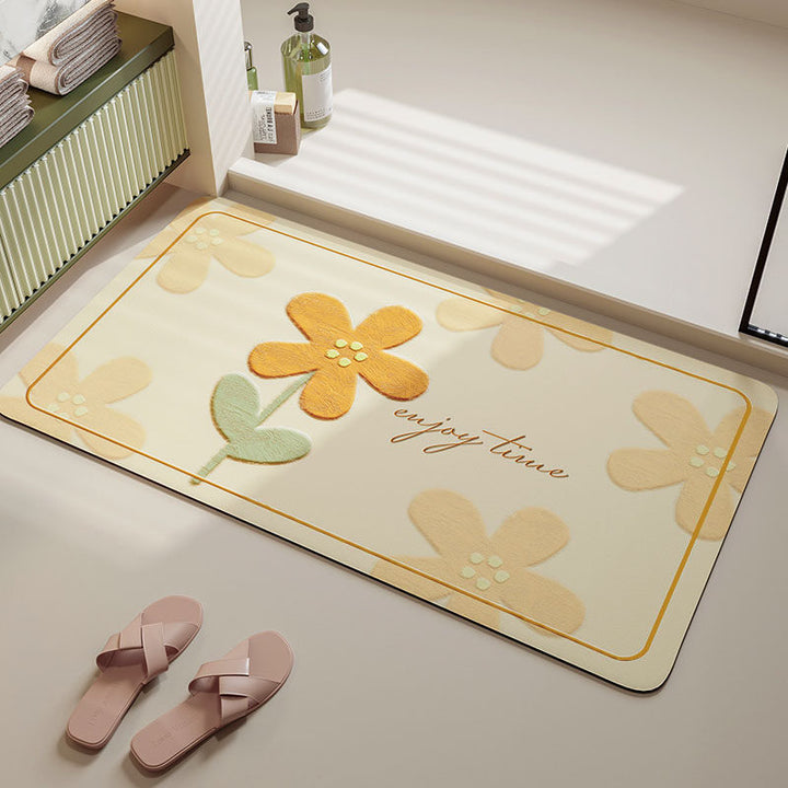 Soft Floral Bath Mat Stornfield