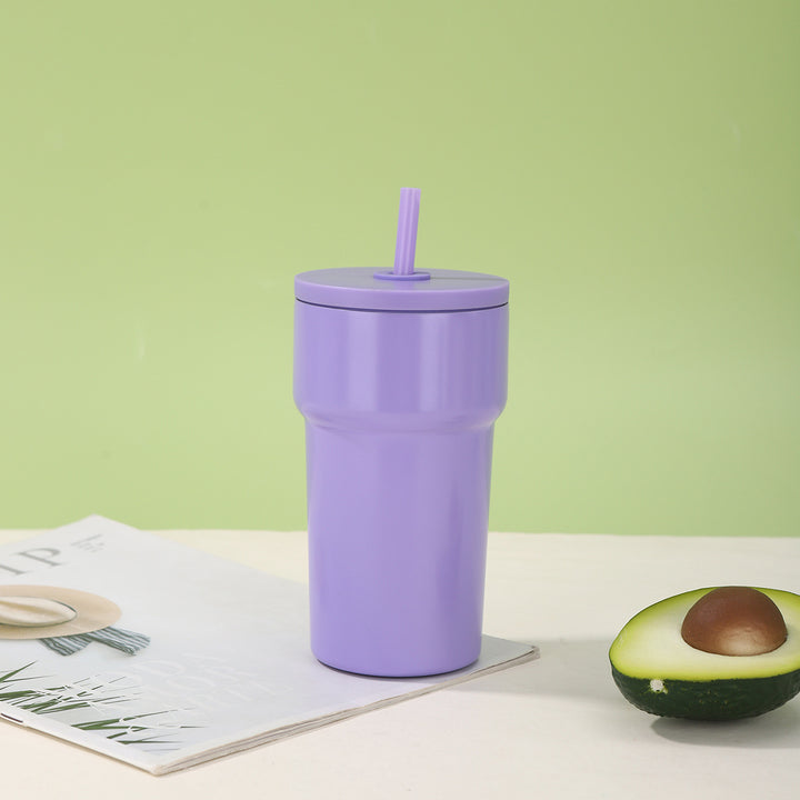 Unisex Insulated Drinking Cup with Dust Protection Lid and Straw Stornfield