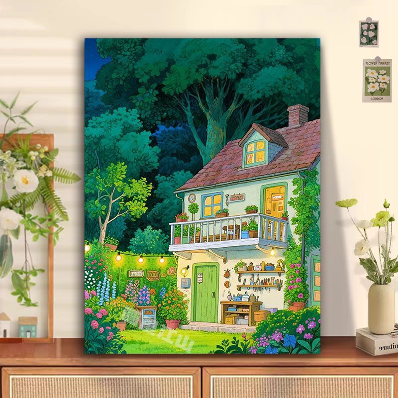 Cozy Cottage Landscape Wall Art Stornfield