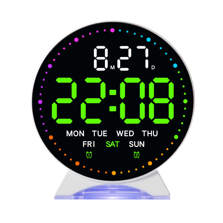 Digital alarm clock with large LED display and multifunctional display Stornfield