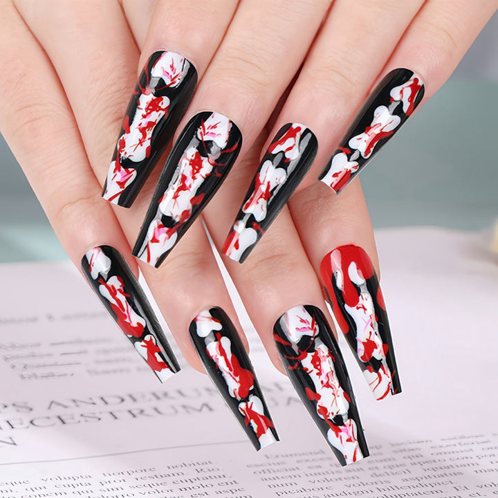 Creative art nails with exciting splatter pattern Stornfield