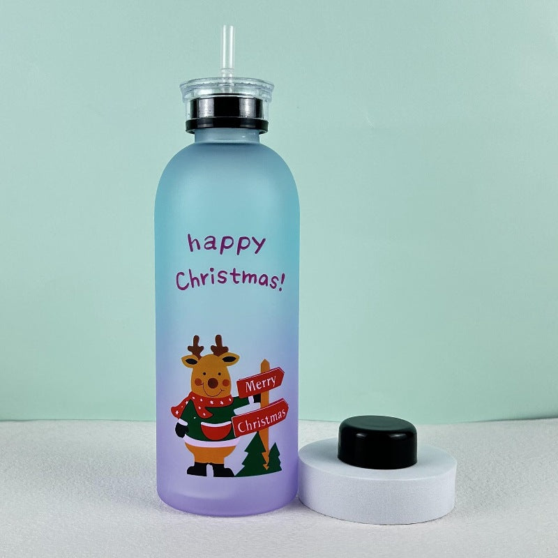 Ladies Motivational Water Bottle with Cheerful Christmas Design Stornfield