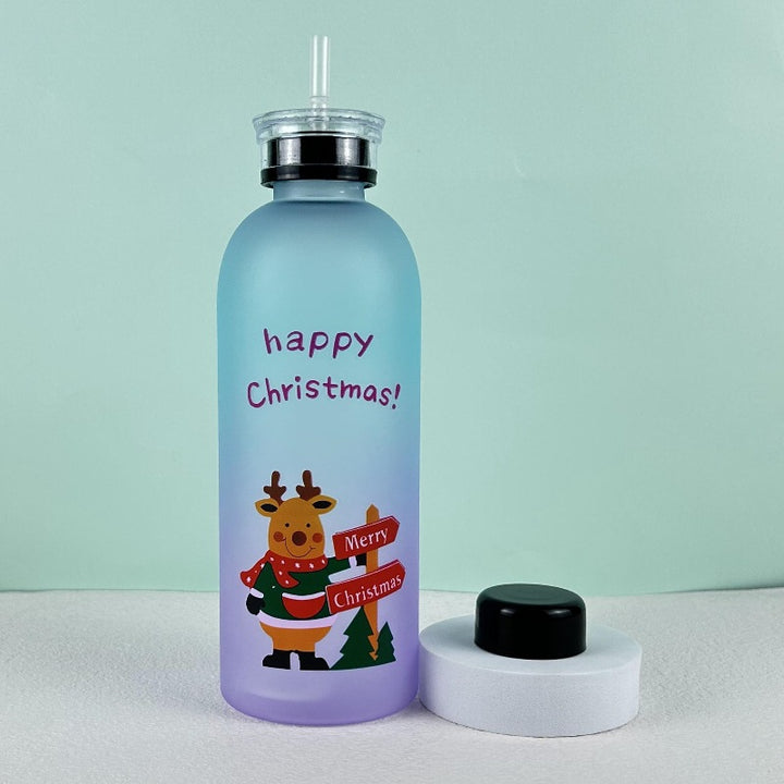 Ladies Motivational Water Bottle with Cheerful Christmas Design Stornfield
