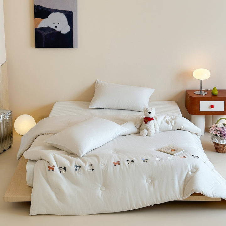 Embroidered Lightweight Cotton Comforter Quilt