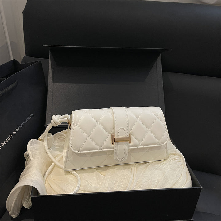 Quilted Faux Leather Clutch Bag