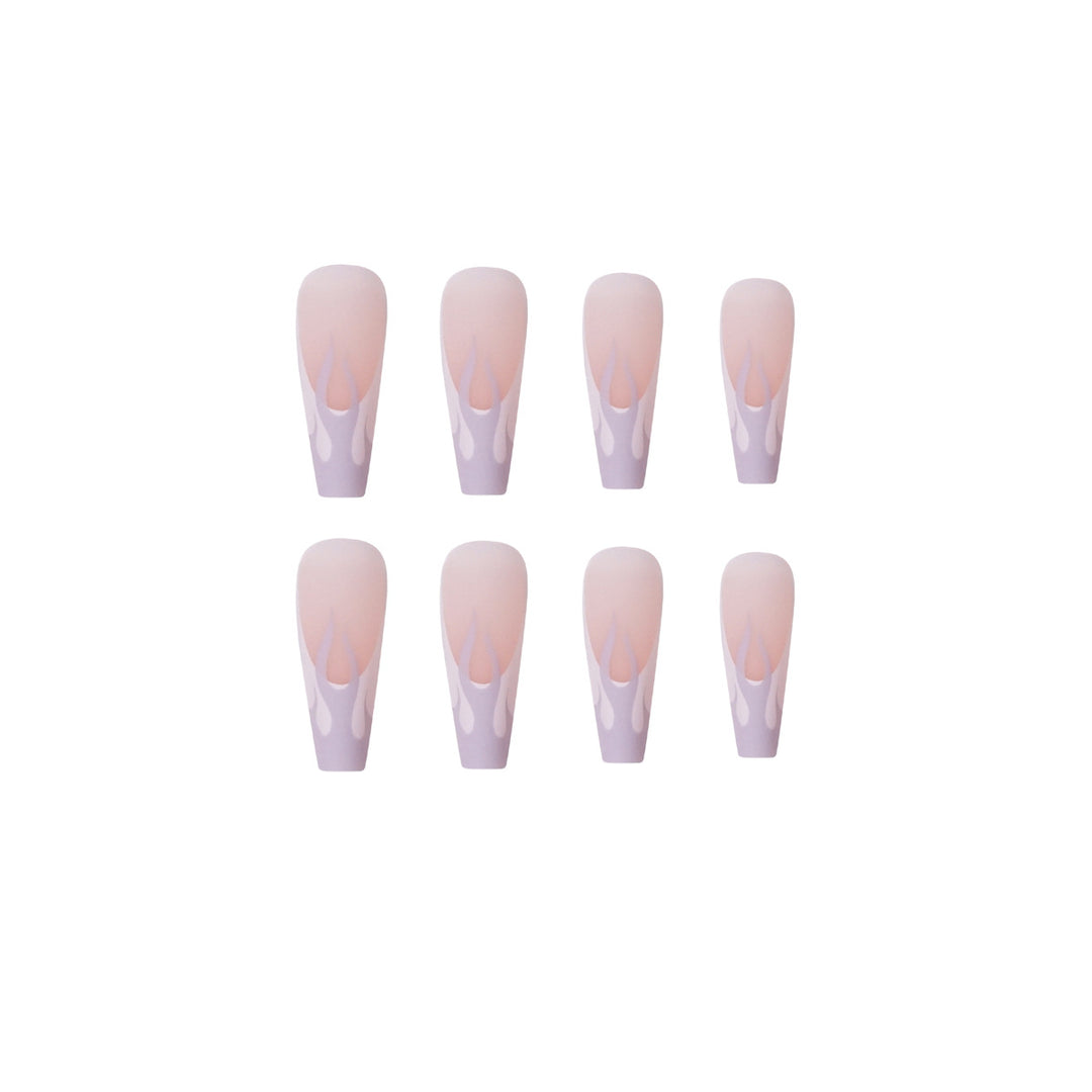 Artistic Nail Extensions in Elegant Flame Design Stornfield