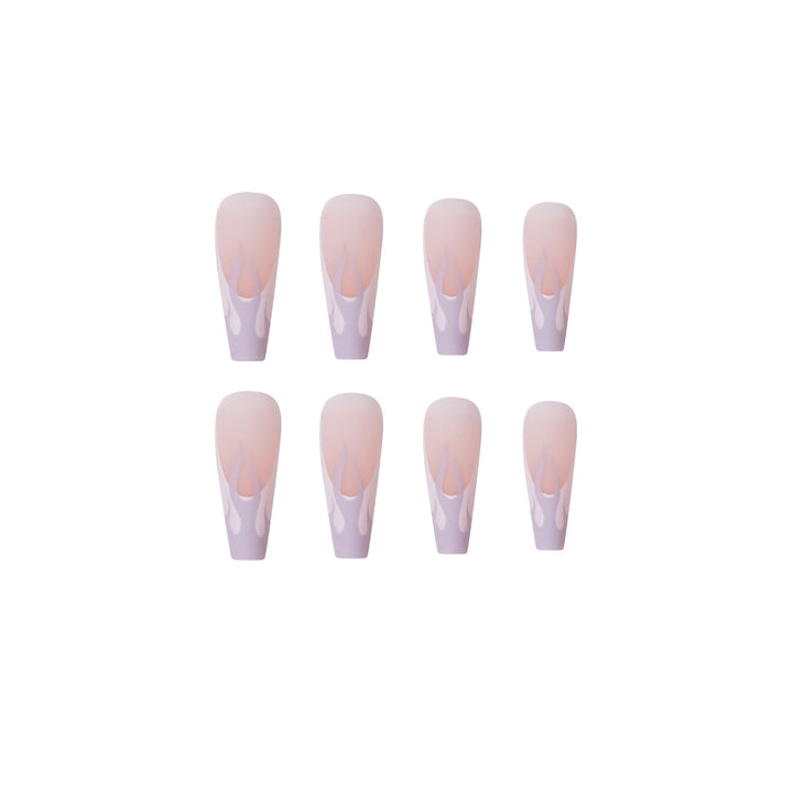 Artistic Nail Extensions in Elegant Flame Design Stornfield