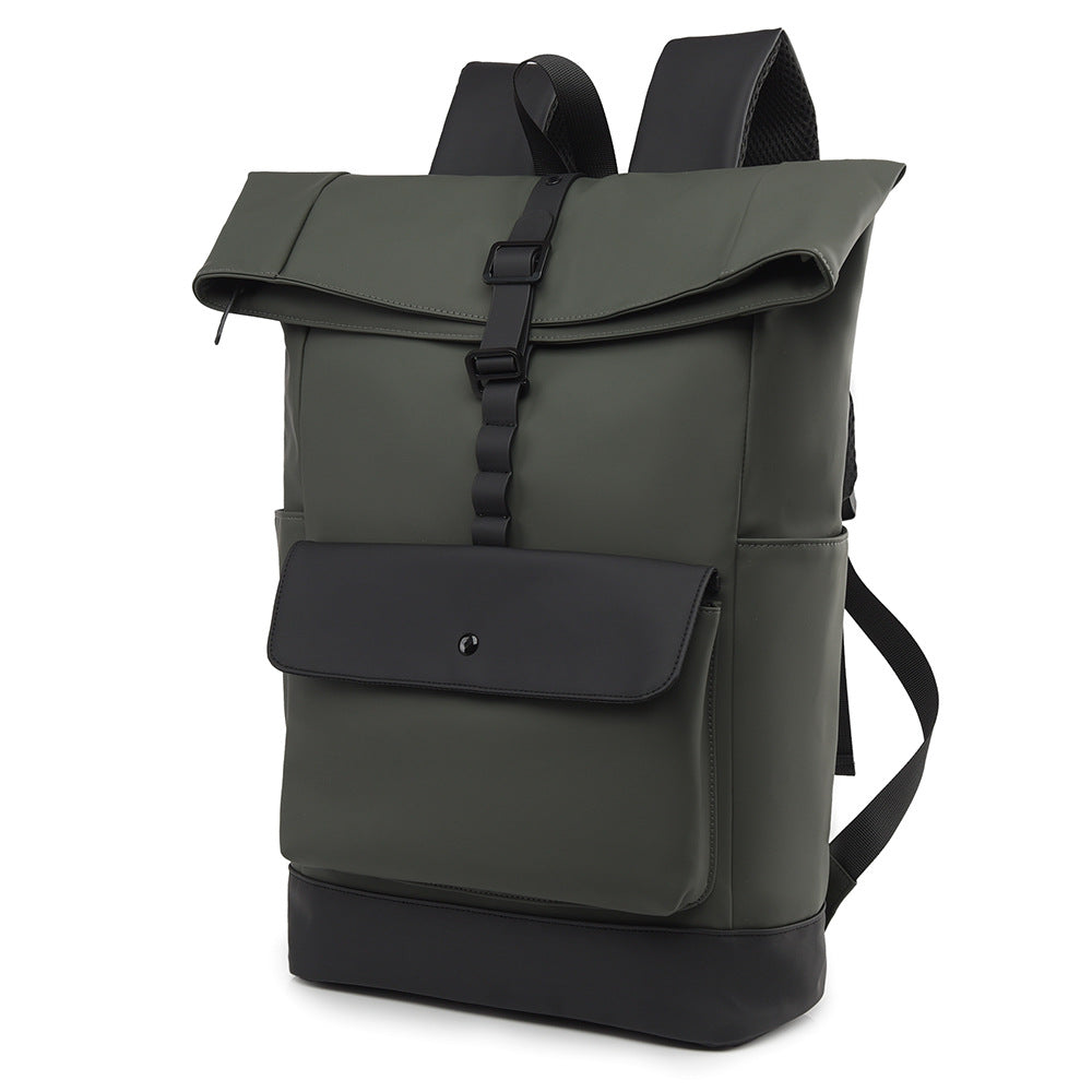 Modern roll top backpack with waterproof material and security closure Stornfield