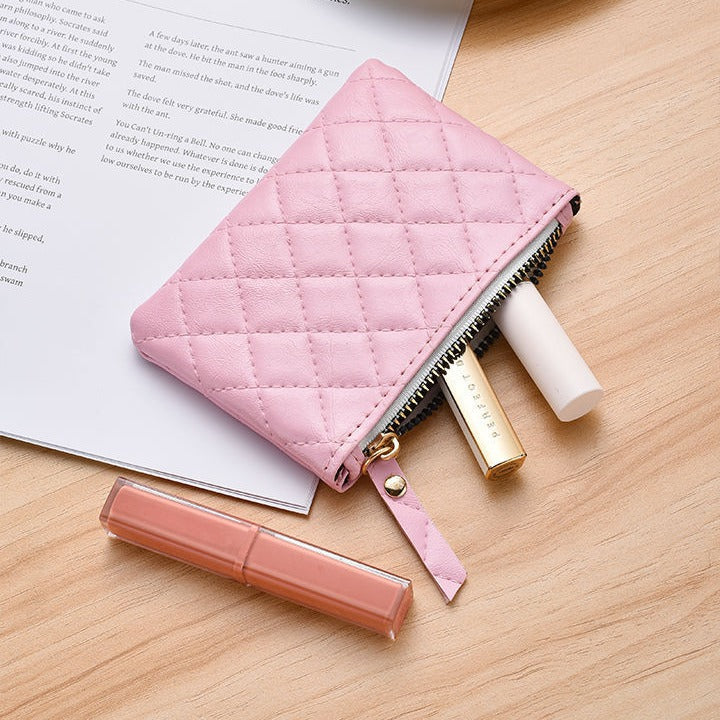 Quilted Leather Card Holder